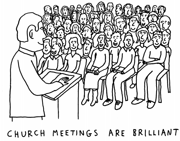 meeting of people with one speaker
